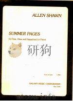 summer pages for flute oboe and harpsichord or piano score and parts 1.2958（1984 PDF版）