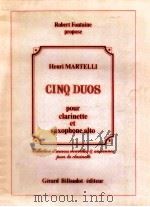 cinq Duos pour Clarinette en Sib et Saxophone Alto 1979 PDF电子版封面