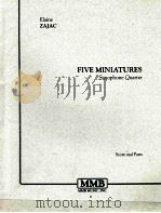 five miniatures saxophone quartet score and parts（1974 PDF版）