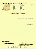 DANCES AND CANONS FOR FLUTE AND CLARINET 49401416（1988 PDF版）