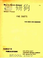FIVE DUETS FOR OBOE AND BASSOON T56 1967 PDF电子版封面