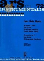 concerto in C for oboe strings and continuo ed.nr.1035 p（1977 PDF版）