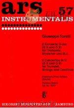 2 concertos in D G8 und G 9 for trumpet strings and continuo ed.nr.763p 1971 PDF电子版封面