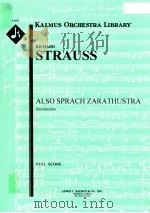 Also sprach Zarathustra Op.30 Introduction full score A 8921 PDF电子版封面