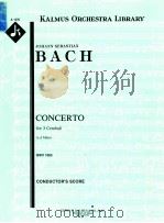 Concerto for 3 Cembali in d Minor BWV 1063 conductor's score A 1235 PDF电子版封面 JohannSebastianBach