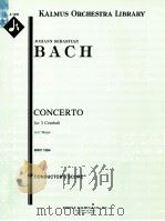 Concerto for 3 Cembali in C Major BWV 1064 conductor's score A 1236（ PDF版）