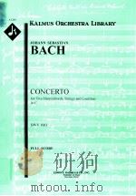Concerto for 2 Harpsichords Strings and Continuo in C BWV 1061 full score A 1234（ PDF版）