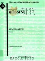 Semiramide Overture conductor's score A 1941（ PDF版）