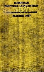 European brewert convention proceedings of the 21st congress madrid 1987（1987 PDF版）