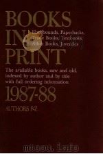 Books in print 1987-88;volume 3 authors P-Z（1987 PDF版）