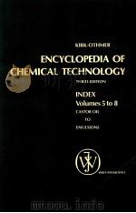 encyclopedia of chemical technology third edition index volume 5 to 8 castor oil emulsions（1980 PDF版）