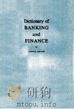 DICTIONARY OF BANKING AND FINANCE（1978 PDF版）