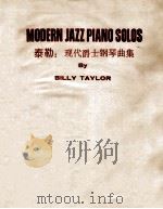 MODERN JAZZ PIANO SOLOS BY BILLY TAYLOR 1983 PDF电子版封面