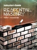 RESIDENTIAL MASONRY INSTRUCTOR＇S GUIDE（1989 PDF版）
