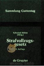 STRAFVOLLZUGSGESETZ(STVOLLZG) 1991 PDF电子版封面 3110120836