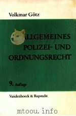 ALLGEMEINES POLIZEI-UND ORDNUNGSRECHT（1988 PDF版）