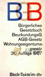BURGERLICHES GESETZBUCH 30.AUFLAGE 1987 PDF电子版封面 3406321542 DR.KARL KARENZ