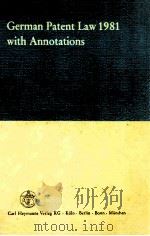 German patent law 1981 with annotations（1981 PDF版）