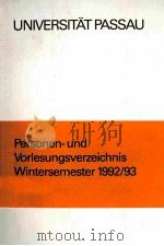 UNIVERSITAT PASSAU（1992 PDF版）