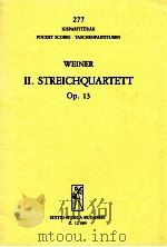 Weiner Ⅱ Streichquartet Op.13 1923 PDF电子版封面 Weiner