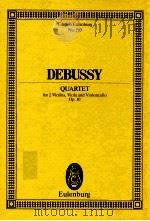 Quartet for 2 Violins Viola and Violoncello Op.10 1969 PDF电子版封面 3795763134
