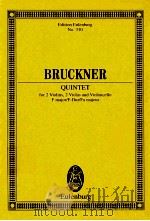 Quintet for 2 Violins 2 Viola and Violoncello F major/F-Dur/fa majeur No.310 PDF电子版封面 3795761956 Anton Bruckner