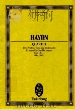 Quartet for 2 Violins Viola and Violoncello Eb major/Es-Dur/mib majeur No.163 PDF电子版封面 3795771153 Joseph Haydn