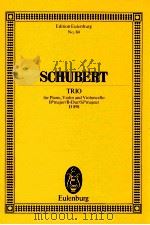 trio for Piano Violin and Violoncello B‘ major B-Dur Si‘ majeur D 898 PDF电子版封面 0200201048 Franz Schubert