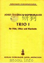 trio I for flute oboe und klarinette 1964 PDF电子版封面