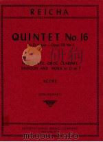 Quintet No.16 in D major-opus 99 No.4 for flute oboe clarinet bassoon and horn in D or F（1985 PDF版）
