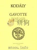Kodály Gavotte három hegedure és gordonkára 1982 PDF电子版封面 Kodály