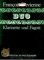 DUO VI fur KLARINETTE und FAGOTT 1973 PDF电子版封面