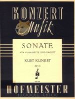 sonate for klarinette und fagott op.15 PDF电子版封面 Kurt Kunert
