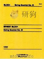 String quartet no. Ⅲ PDF电子版封面 Bloch Ernst.