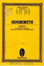Septet for flute oboe clarinet bass clarinet bassoon horn and trumpet（1949 PDF版）
