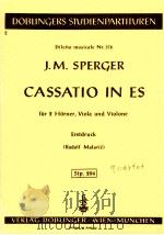 Cassatio in Es fur 2 Horner Viola und Violone（1972 PDF版）