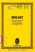 Divertimento for Oboe 2 Horns 2 Violins Viola and Bass K251 PDF电子版封面