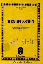 trio for Piano Violin and Violoncello op.49（ PDF版）