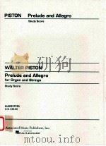 Prelude and allegro for organ and strings study score（1944 PDF版）