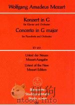 Konzert in G für Klavier und Orchester KV 453 Urtext der Neuen 1965 PDF电子版封面