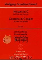 Konzert in C für Klavier und Orchester KV 415 Urtext der Neuen 1976 PDF电子版封面