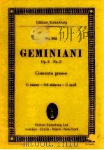 Concerto Grosso G minor for 2 Violins Viola and Violoncello and string orchestra Op.3 No.2（ PDF版）