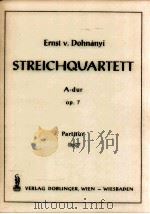 Streichquartett A-dur op.7 Partitur Stp 27 PDF电子版封面 Ernst v.Dohnanyi