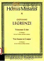 Trio Sonata in G Major La Raspona for two violins and Bass 1964 PDF电子版封面