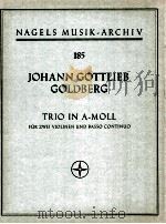 Trio in A-Moll für zwei Violinen und Basso Continuo 1956 PDF电子版封面