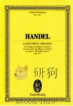 Concerto Grosso for Strings and Basso continuo E minor Op.6/3 1973 PDF电子版封面