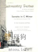 sonata in c major for Bb tenor saxophone and piano PDF电子版封面 Goerge Philipp Telemann