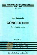 Concertino for 12 instruments No.3963B 1958 PDF电子版封面 8774553097