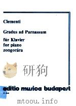 Clementi Gradus ad Parnassum für Klavier Z.4240 PDF电子版封面 Clementi