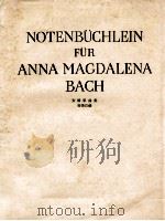 Notenbuchlein fur Anna Magdalena Bach 1725 1983 PDF电子版封面